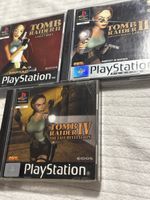 Tomb Raider II III IV PlayStation Spiele Set 3