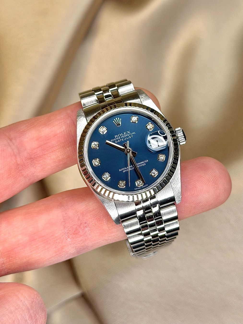 Rolex Orologi: Rolex Datejust 31 / Full set Suisse / Blue Diamonds – Usato da Nyon venduto da Lunas_Watches 5