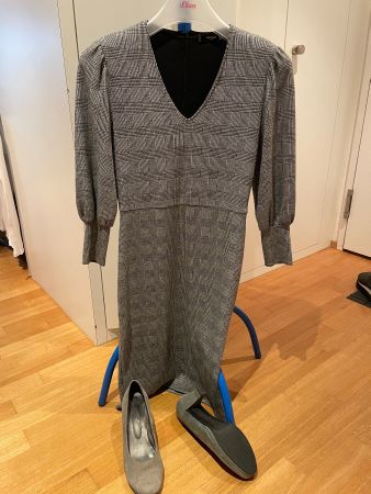 Glencheck Business Kleid Mango Gr. 38