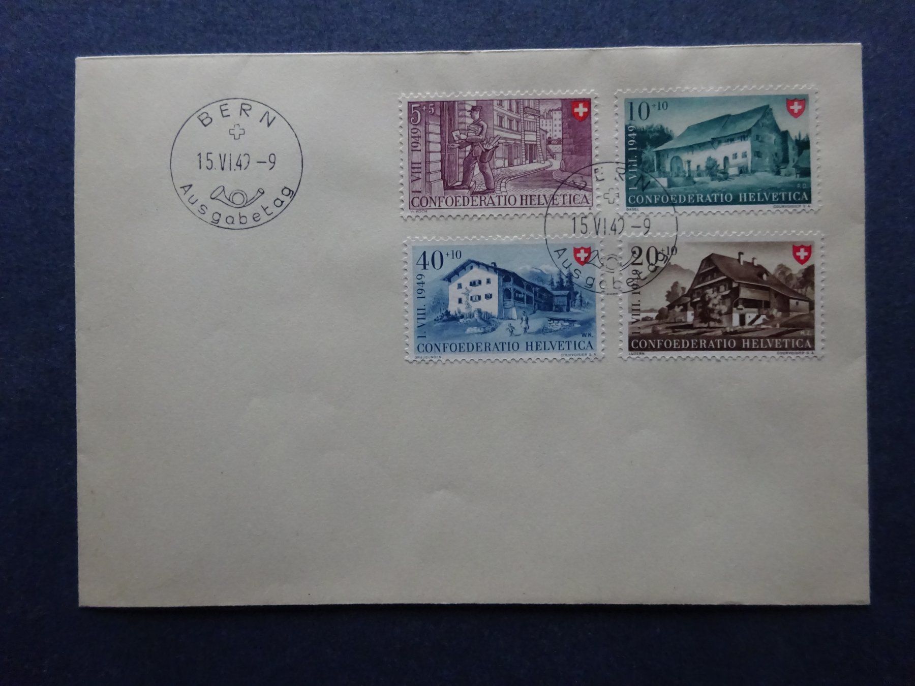 Tutti i francobolli: 1949 Pro Juventute FDC BERN - Adresslos – Usato da Appenzell-Steinegg venduto da adi1975 1