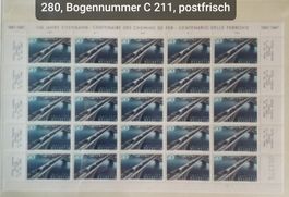 Nr. 280, Elektro Züge auf Brücke postfrisch Kt. 200.-++