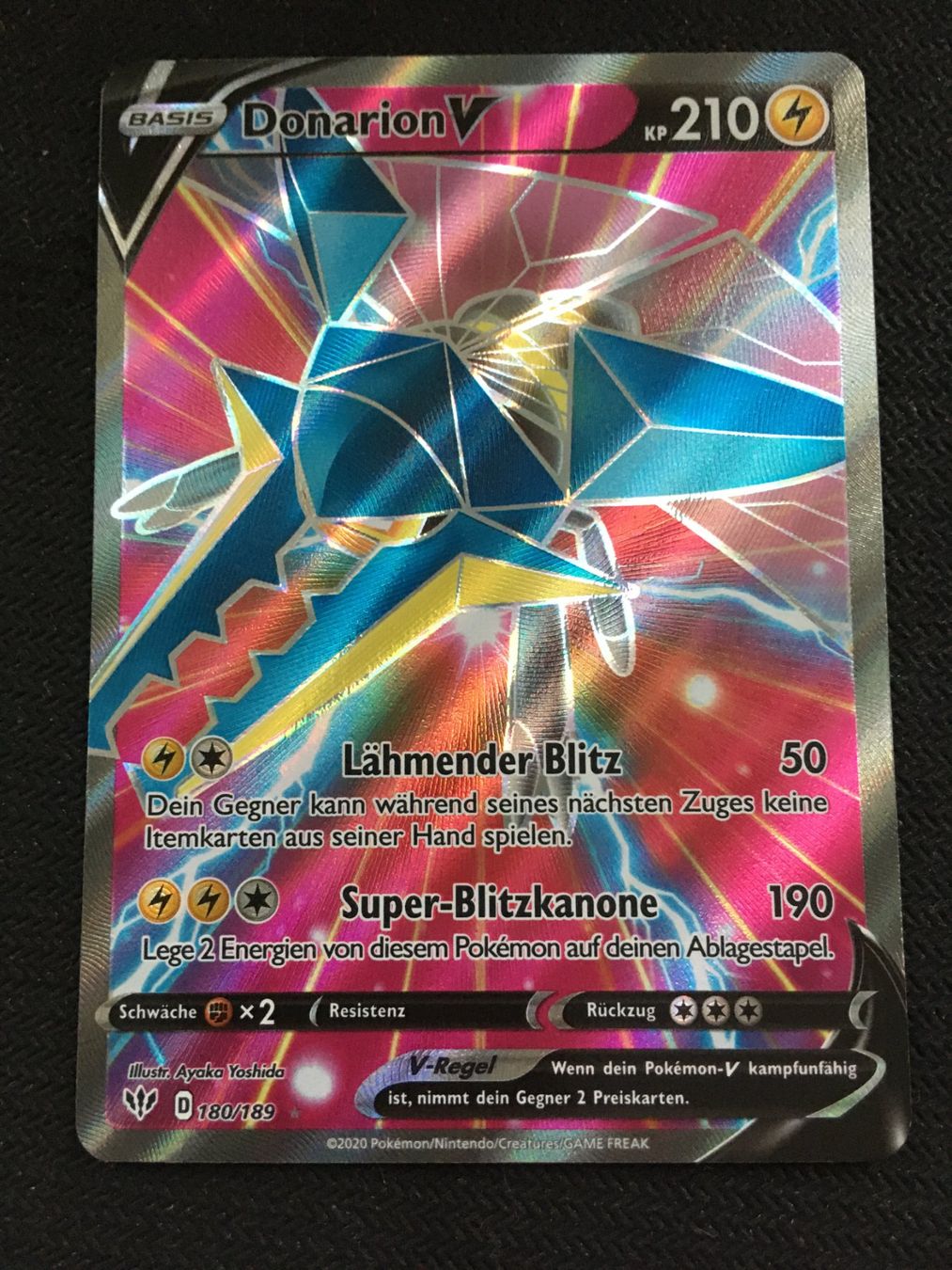 Pokémon Cartes à collectionner: 180 Donarion V - Pokémon - Kampfstile - DE – Neuf (Voir description) à St.Gallen par Punktchen01
