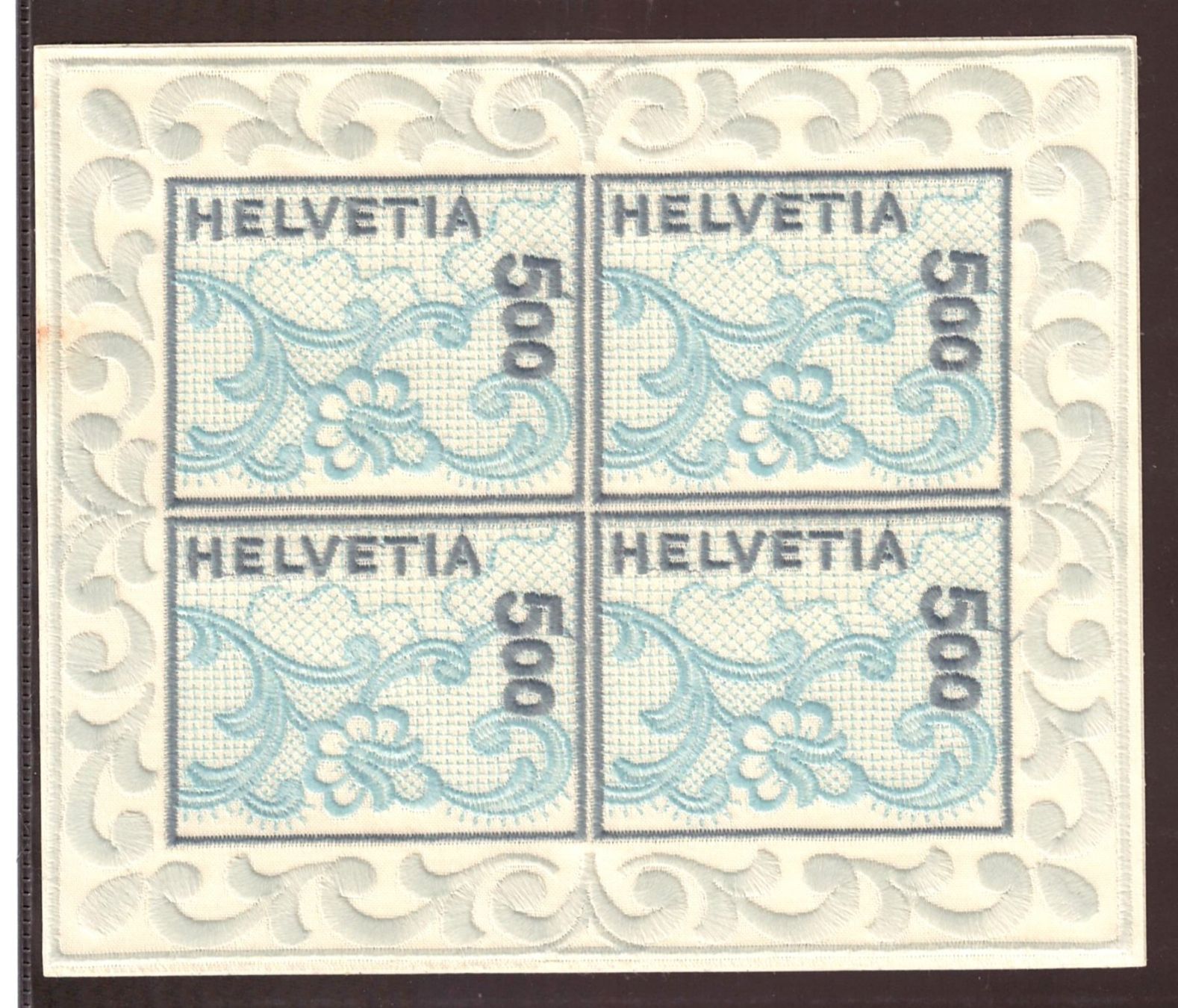 Alle Briefmarken: STICKEREIBLOCK POSTFRISCH – Neu (gemäss Beschreibung) aus Dübendorf von Piero2