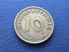 Drittes Reich 10 Reichspfennig 1938 A.