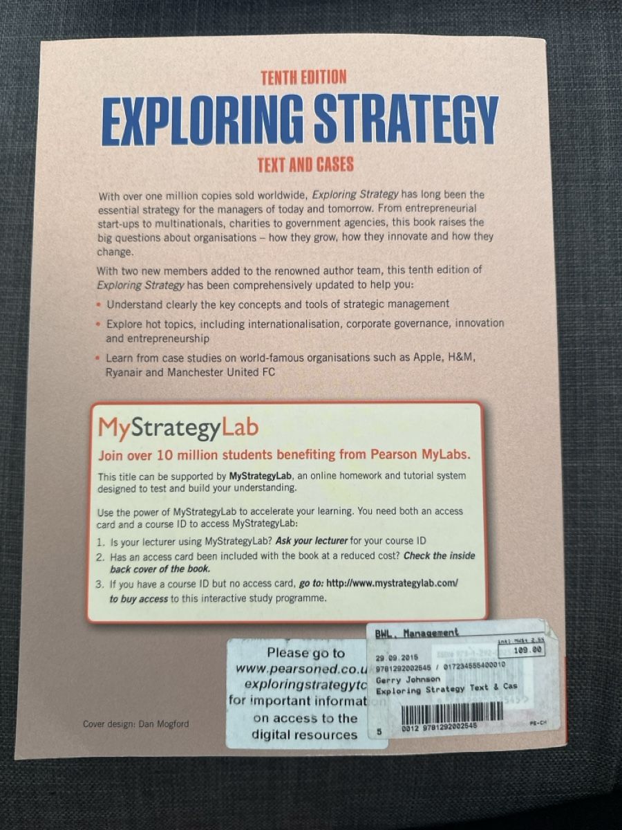 Libri: Exploring Strategy, Text and Cases, 10. Auflage, 2014 – Usato da Münchenbuchsee venduto da MiamiGirl17 1