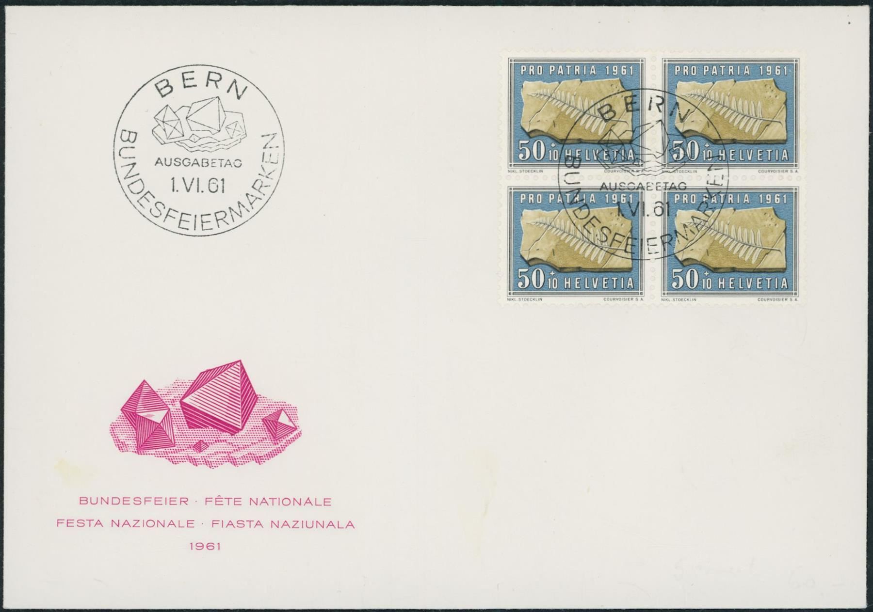 Alle Briefmarken: 1961 - Pro Patria - FDC U4 – Gebraucht aus Schindellegi von leecollect