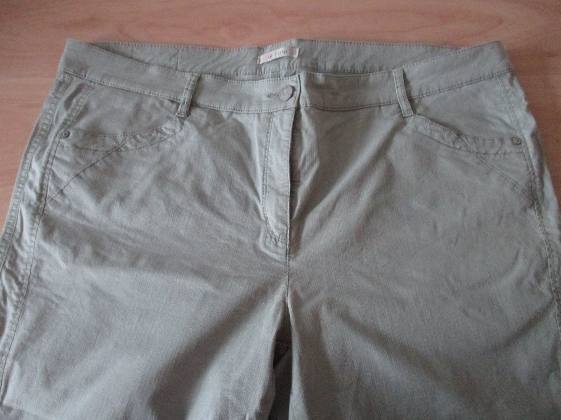 Hosen: Leichte 7/8 Baumwoll Stretch Sommerhose Gr.50 Helles Oliv – Gebraucht aus Winterthur von katzen07 3