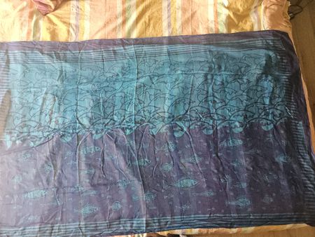 grand foulard ou pareo coton vintage
