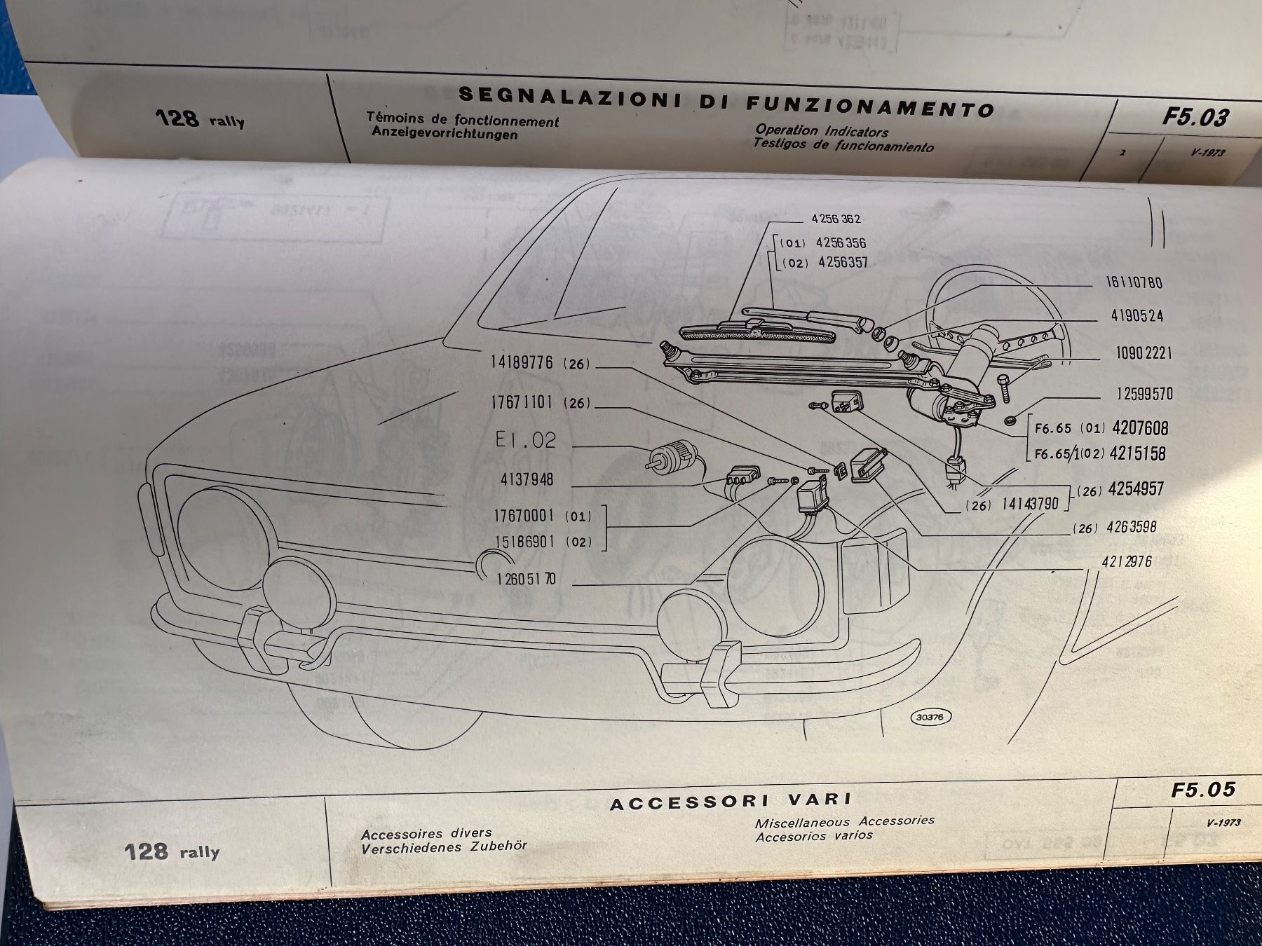 Libri: Ersatzteilkatalog , Fiat 128 Rally , Oldtimer – Usato da Boswil venduto da pavo1 7