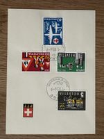 Schweiz - 1956 Znr 324-327 mit ET Stempel auf PTT Bögli
