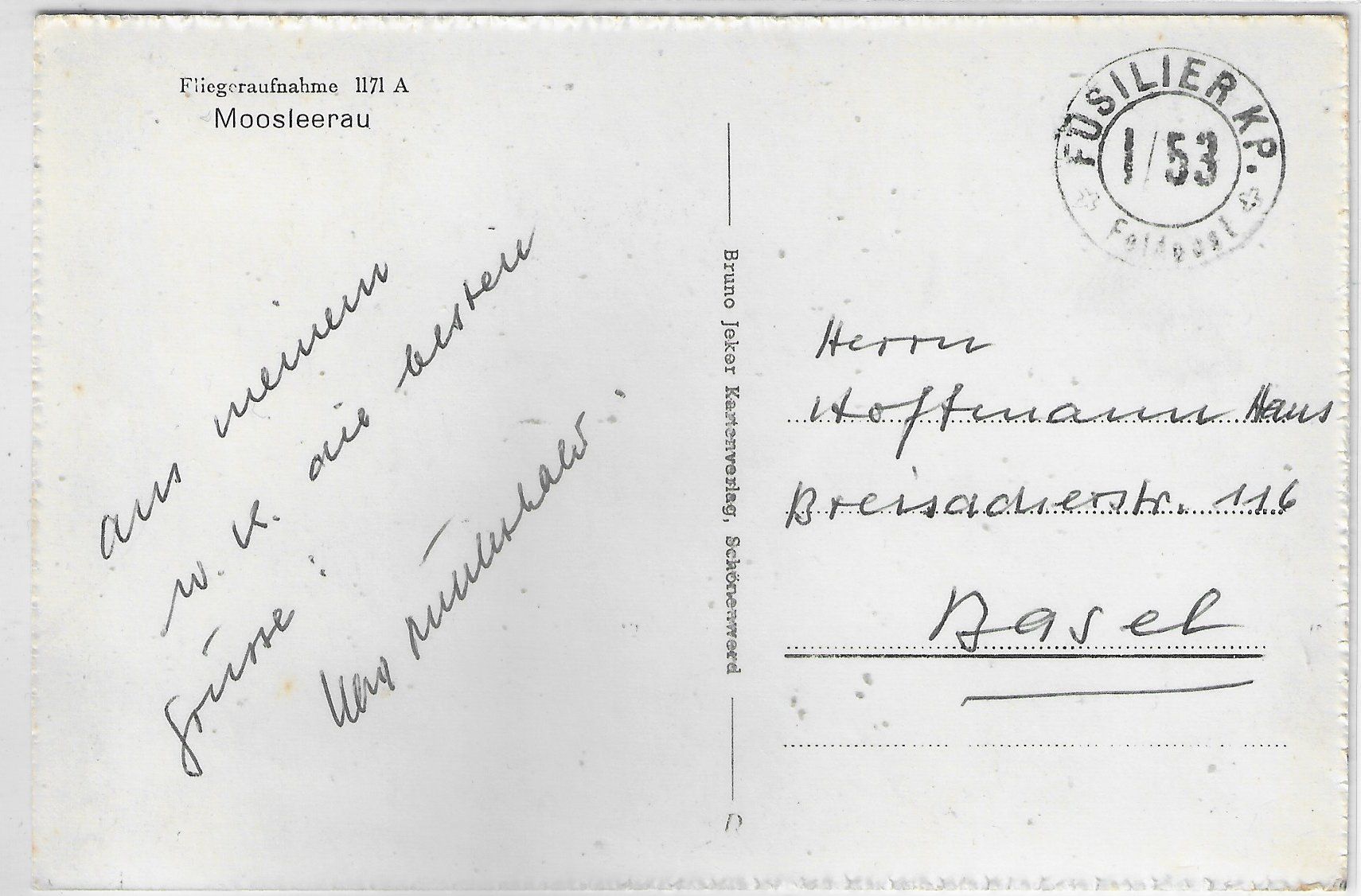 Cartoline postali: Moosleerau AG - Flugaufnahme – Usato da Ettingen venduto da Kartenplanet 1