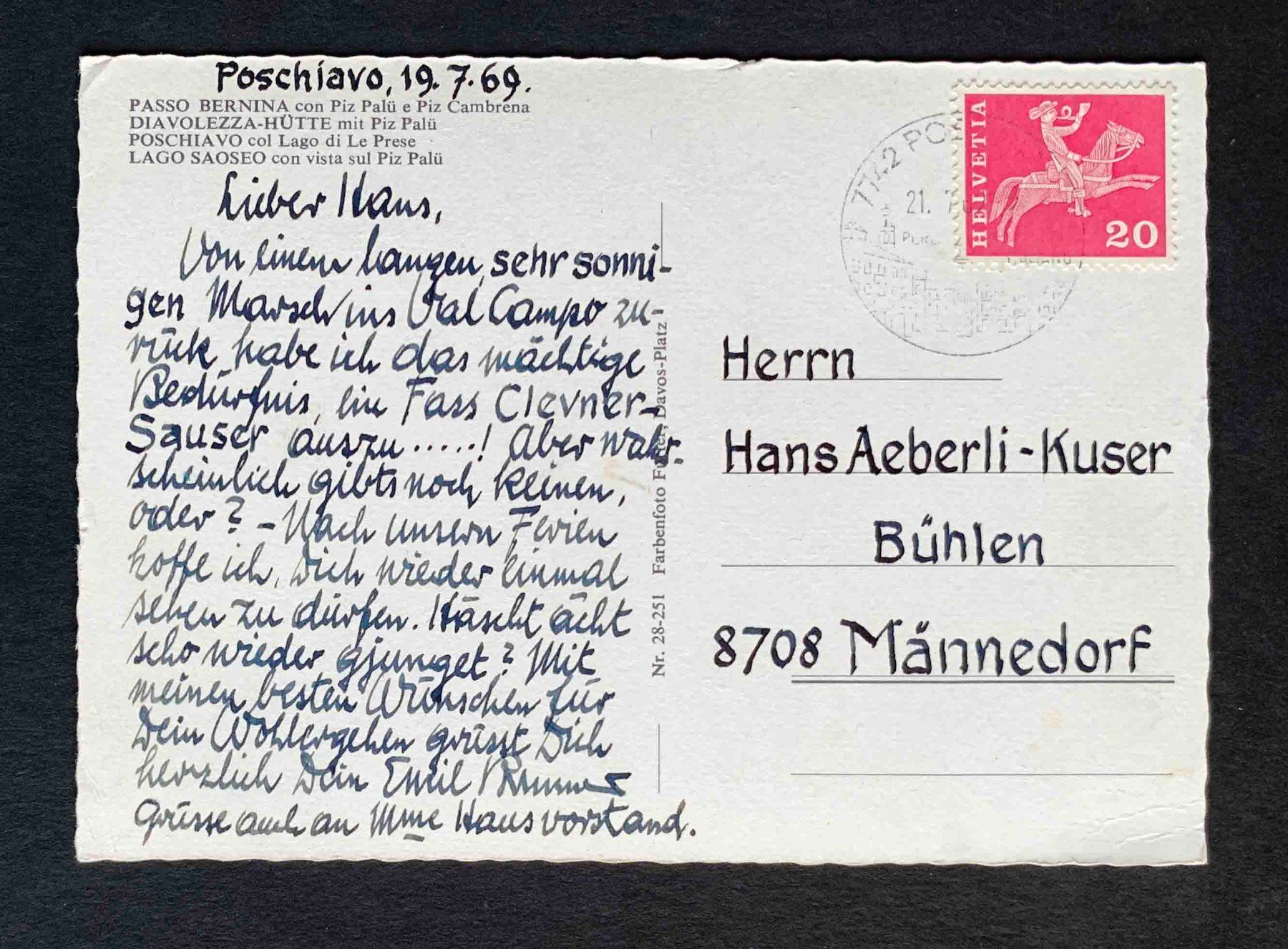Cartoline postali: AK POSCHIAVO – Usato da Goldau venduto da artelier1 1