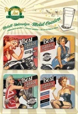 Sottobicchieri: Metall-Untersetzer - Best Garage – Nuovo e nell'imballaggio originale da Ennetbürgen venduto da open24shop