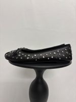 Neue Sommits schwarze Ballerina mit Nieten 40 Leder