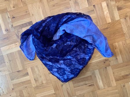 Leichter Schal Foulard mit Spitze von Street One doppellagig