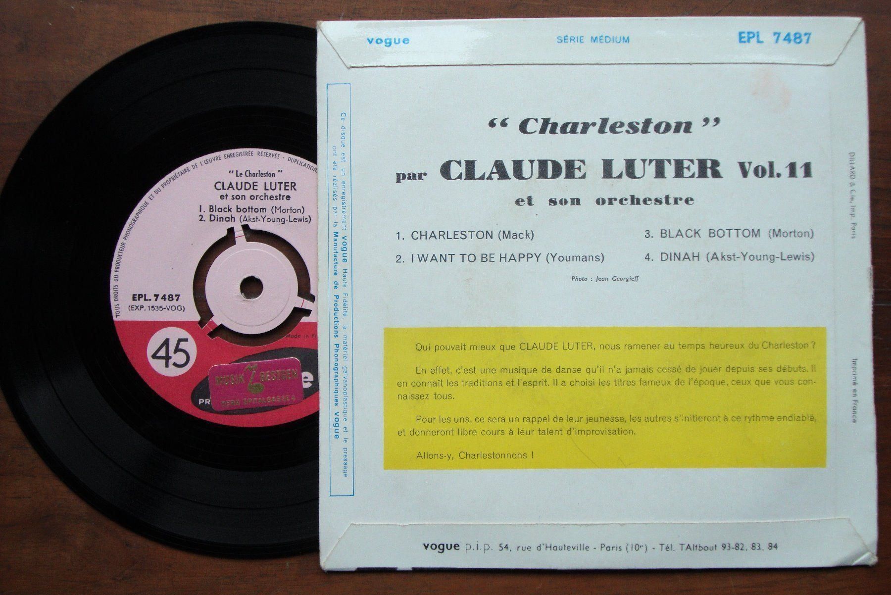 Dischi in vinile: CLAUDE LUTER - CHARLESTON - OLDIES JAZZ – Usato da Bern venduto da Uli_10_11 1
