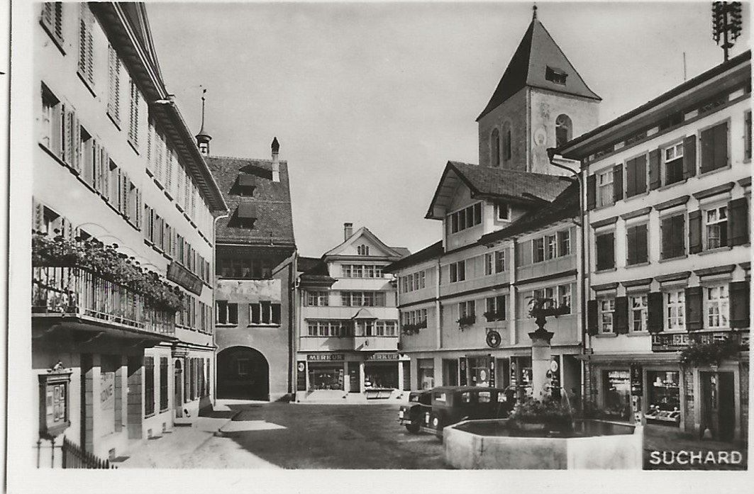 Cartoline postali: Appenzell, Chocolat Suchard – Usato da Frauenfeld venduto da Merk52