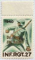 Soldatenmarke 2.WK, Infanterie Rgt 27, Aufdruck, Wi Inf 277