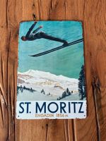 St. Moritz Engadin - schönes Blechschild - 20x30 CM - neu!!!
