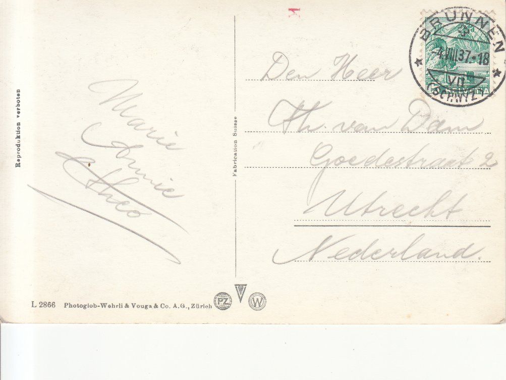 Cartoline postali: Axenstrasse 1937 – Usato da Bürglen TG venduto da StampGraf 1