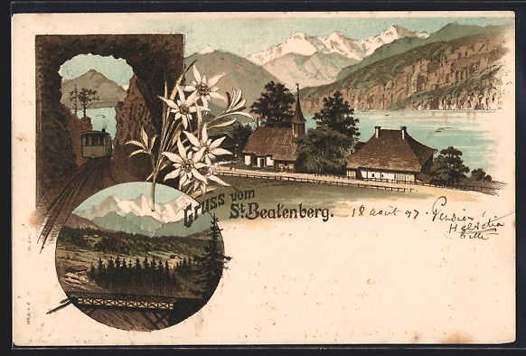 Cartoline postali: Litho St. Beatenberg, Ansicht der Ortsch – Usato da Berlin venduto da bartko-reher