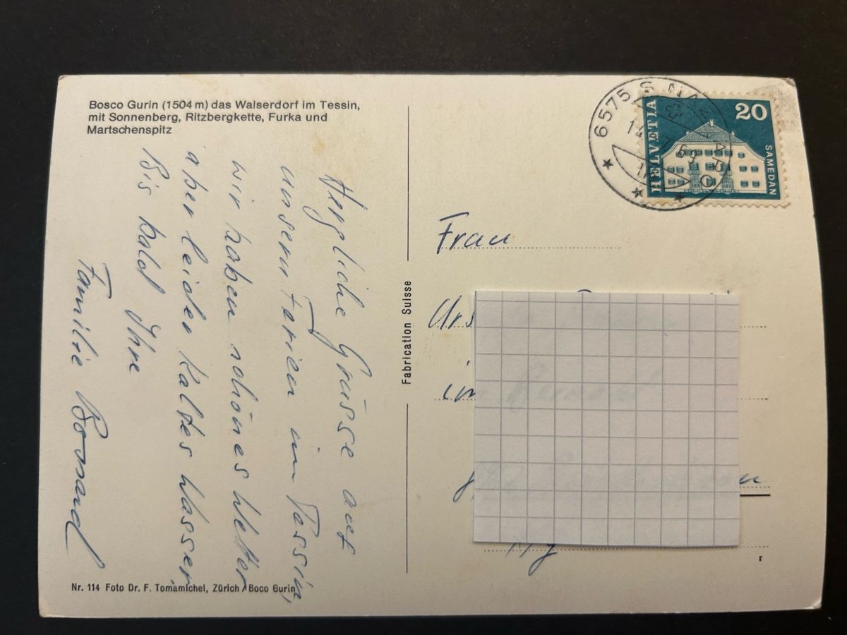 Cartoline postali: Bosco Gurin TI – Usato da Fanas venduto da Alessio11 1