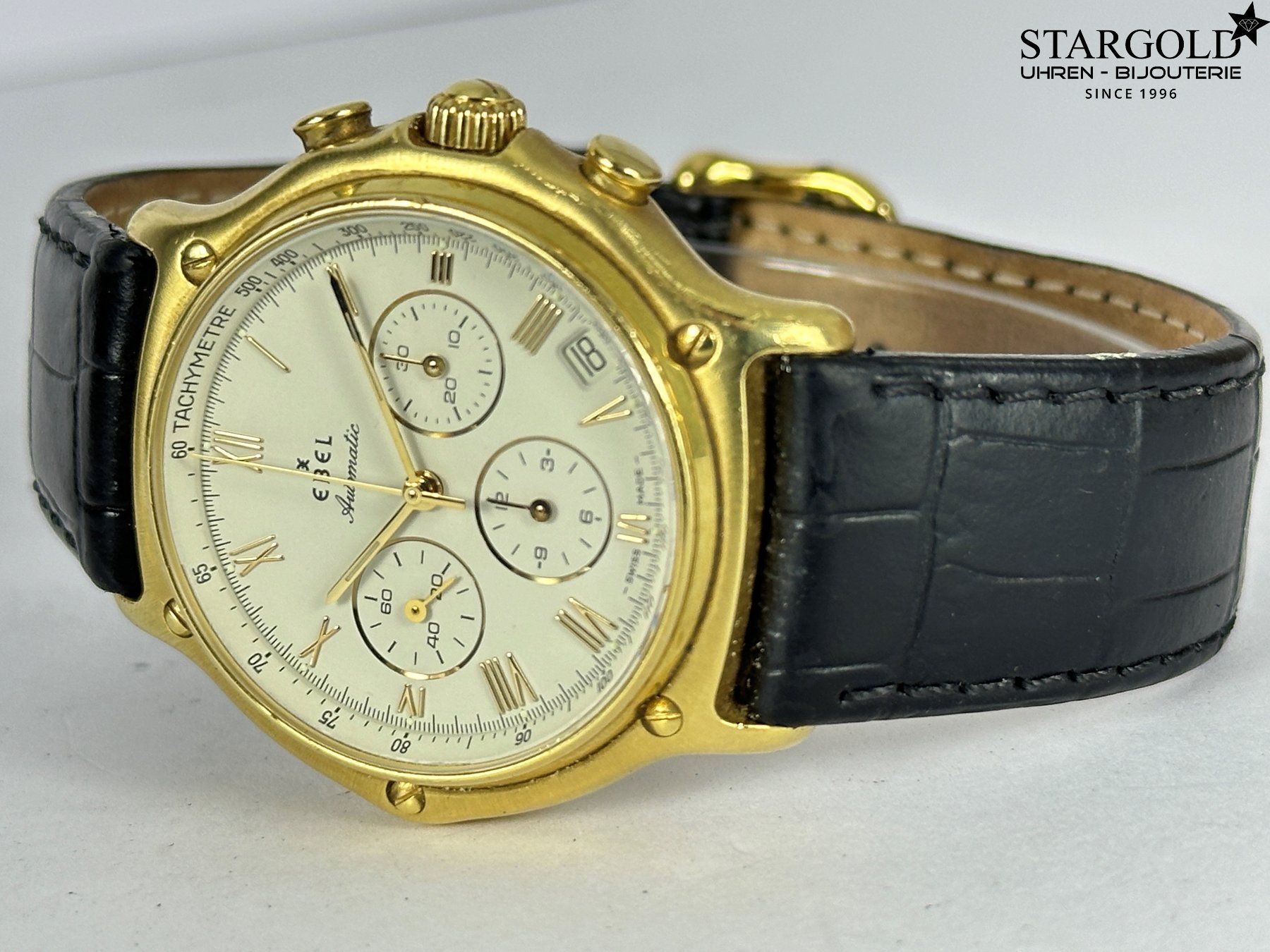 Ebel Uhren: Ebel 1911 Chronograph 18K Gold - 8134901 – Gebraucht aus Zürich von Stargold-Uhren 1