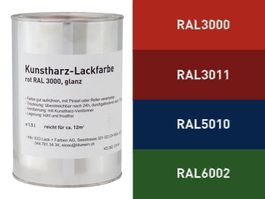 Kunstharz Lack Farbe RAL 1.5 Liter