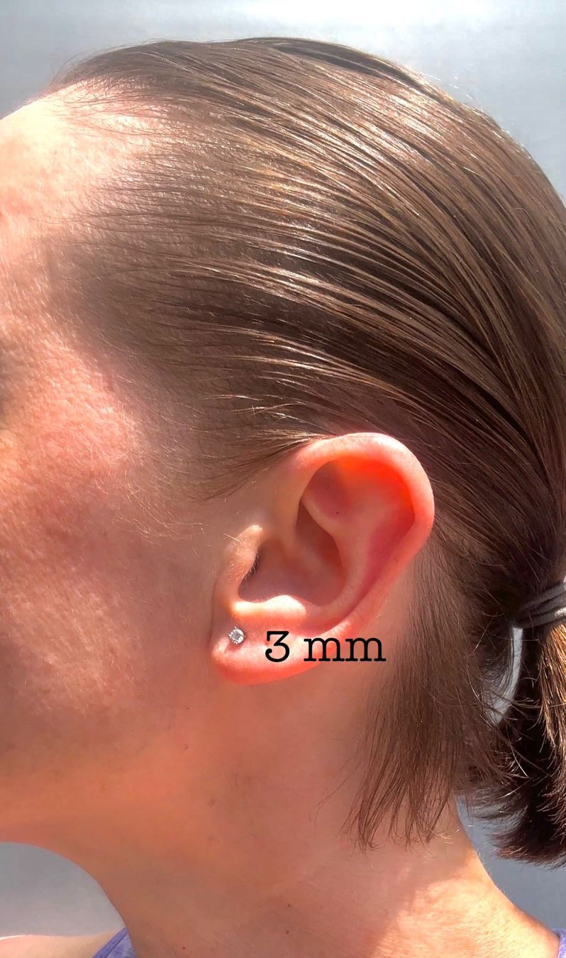 Orecchini pendenti & Orecchini a lobo: Moissanite Studs. 925 Silver, D color . 3 mm stone size. – Nuovo (secondo la descrizione) da Dübendorf venduto da S1973E 9