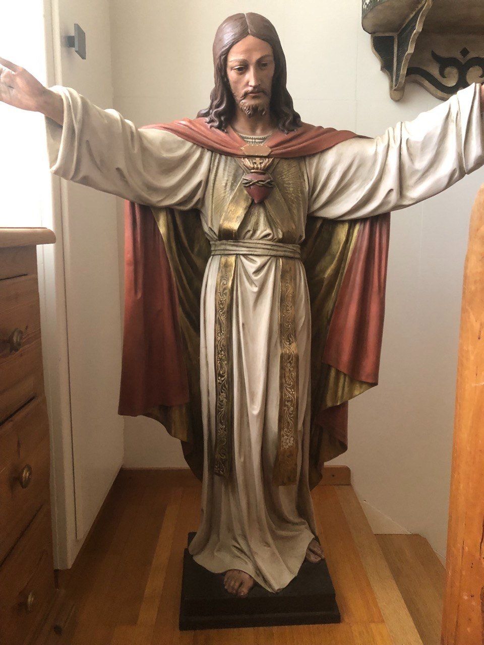 Sculture & Statue: Antike Jesus Holzstatue ca 1890 – Usato da Speicher venduto da Ramtha1