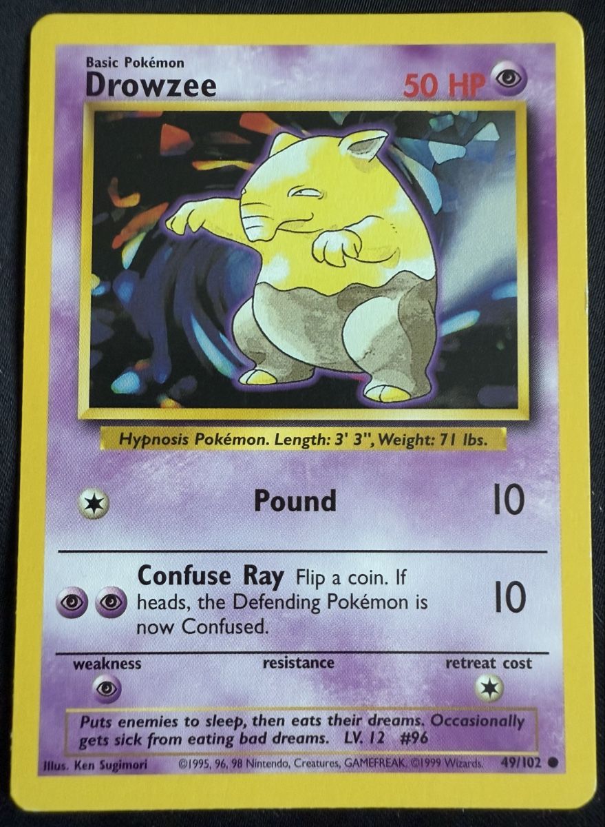 Pokémon Carte collezionabili: Drowzee Pokemon Base Set - 49/102 – Usato da Winterthur venduto da SiddyPokemon