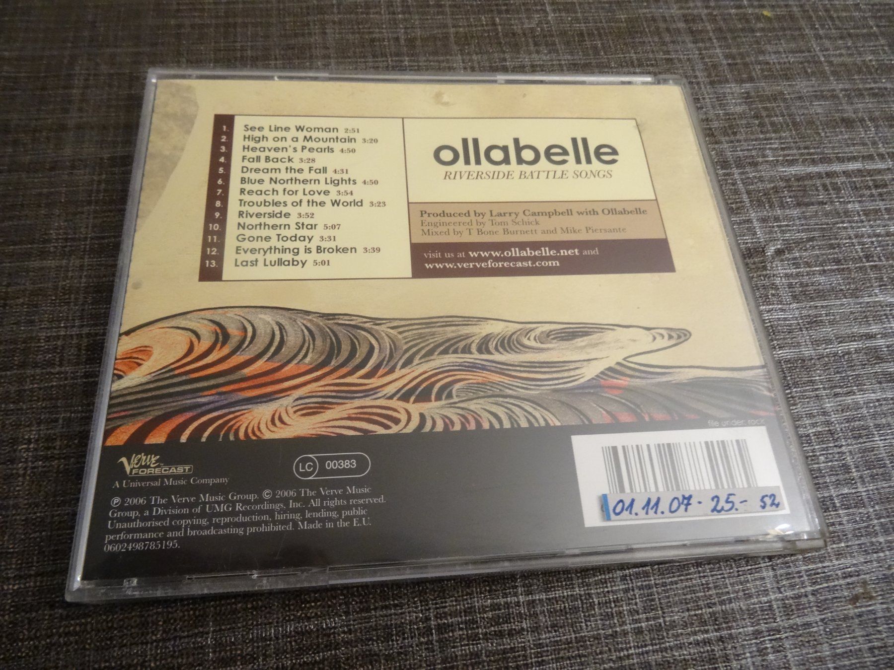 CD: Ollabelle - Riverside Battle Songs CD – Usato da Olten venduto da Disc-Ausverkauf 1