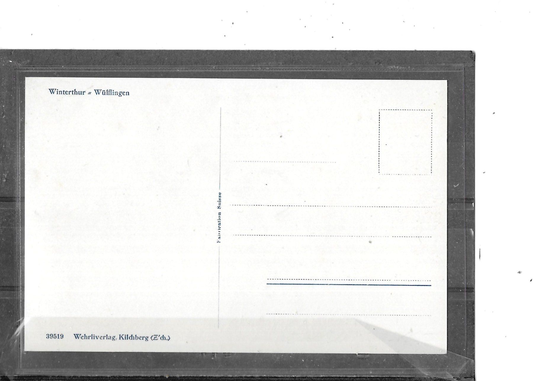 Cartoline postali: ZH Wülflingen / Winterthur – Usato da Schocherswil venduto da Wilare 1