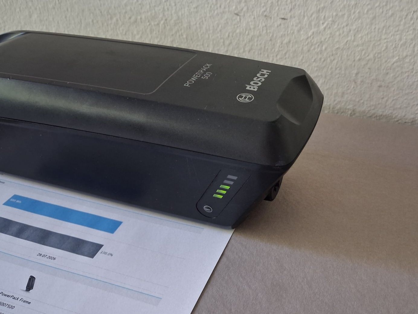 Bosch Akkus: Powerpack 500 Akku - 500Wh 100% mit Bosch Messbericht – Gebraucht aus Winterthur von .-thx-. 2