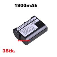 3x AKKU für Nikon EN-EL15 1900mAh D800