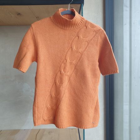 🐸 ETIENNE AIGNER - KASCHMIR PULLOVER ZOPFMUSTER ORANGE