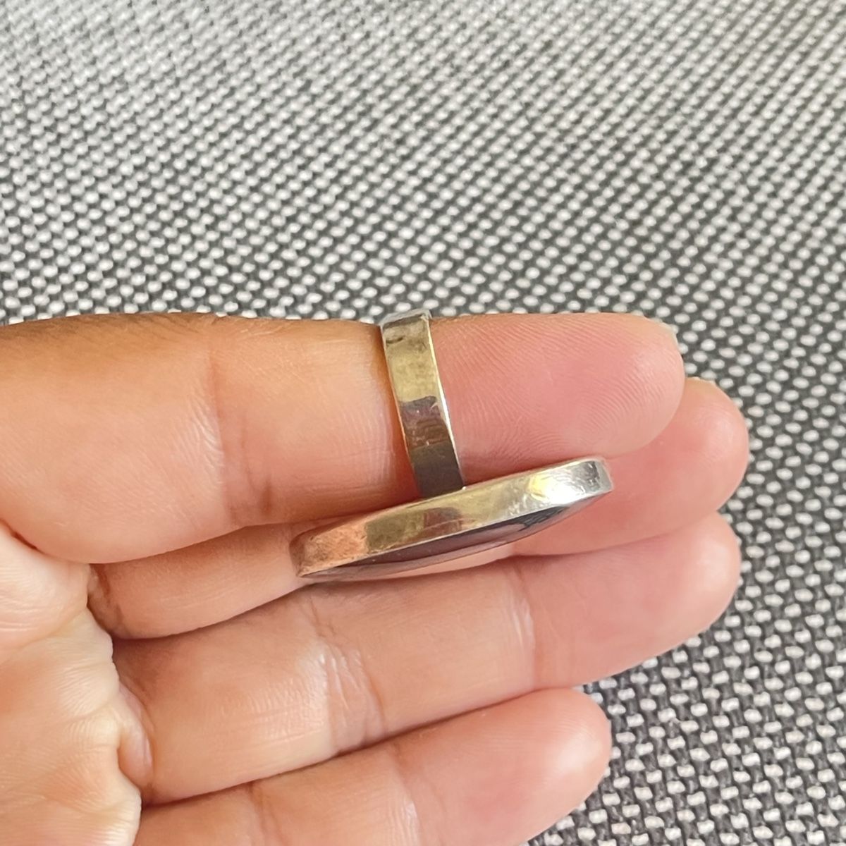 Anelli: Ring aus Sterlingsilber 925 mit schwarzem Stein – Usato da Bern venduto da dek_7bjd 3