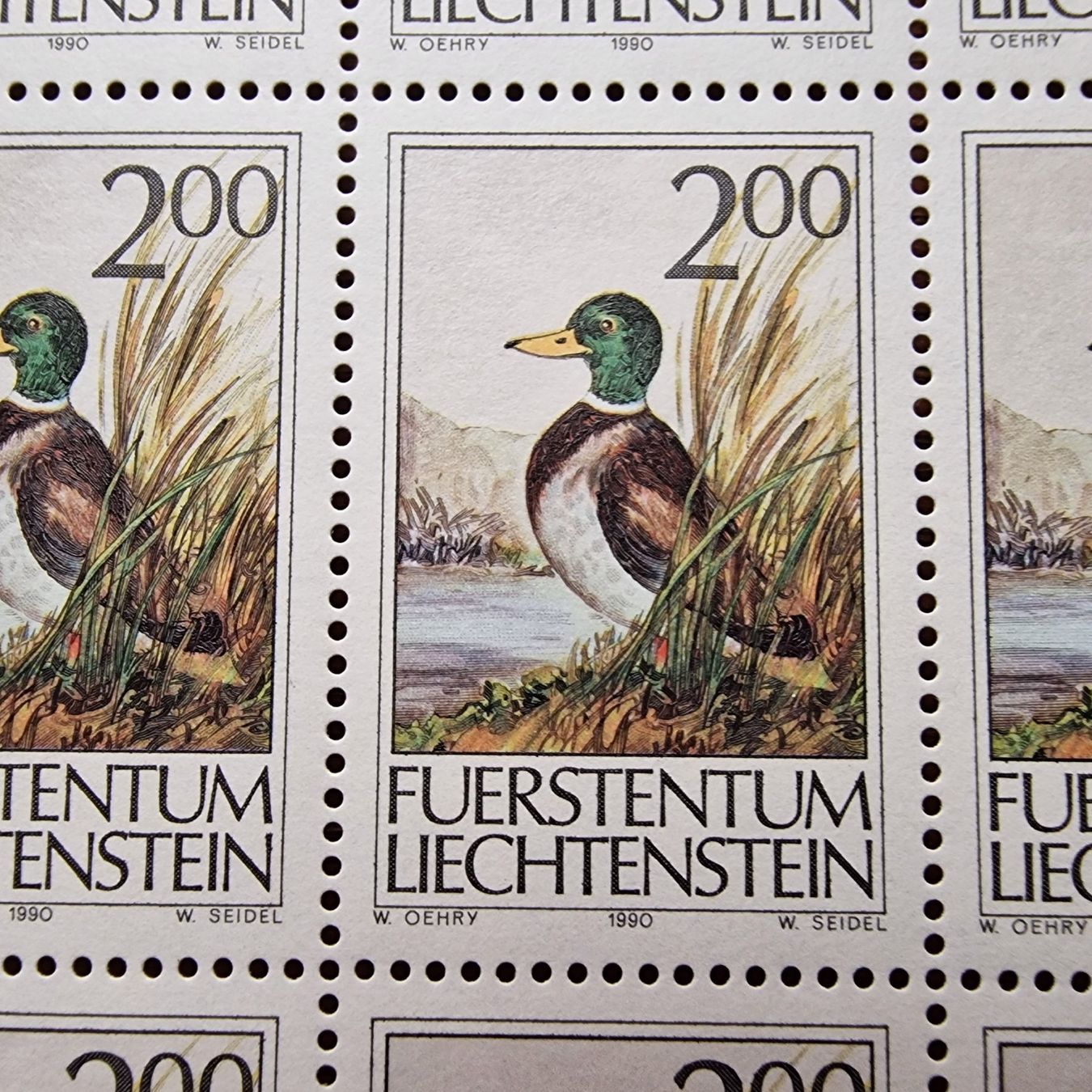 Tutti i francobolli: FL 1990 Serie Bogen "Jagd B-II" postfrisch – Nuovo (secondo la descrizione) da Aesch LU venduto da briefmarken.uray 6