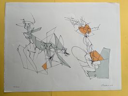 Walter Bodmer Original Lithographie signiert 1962