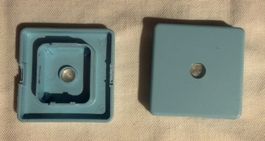 Feller Kalotte EDIZIO für 60x60mm Taster/Schalter BLAU beleu