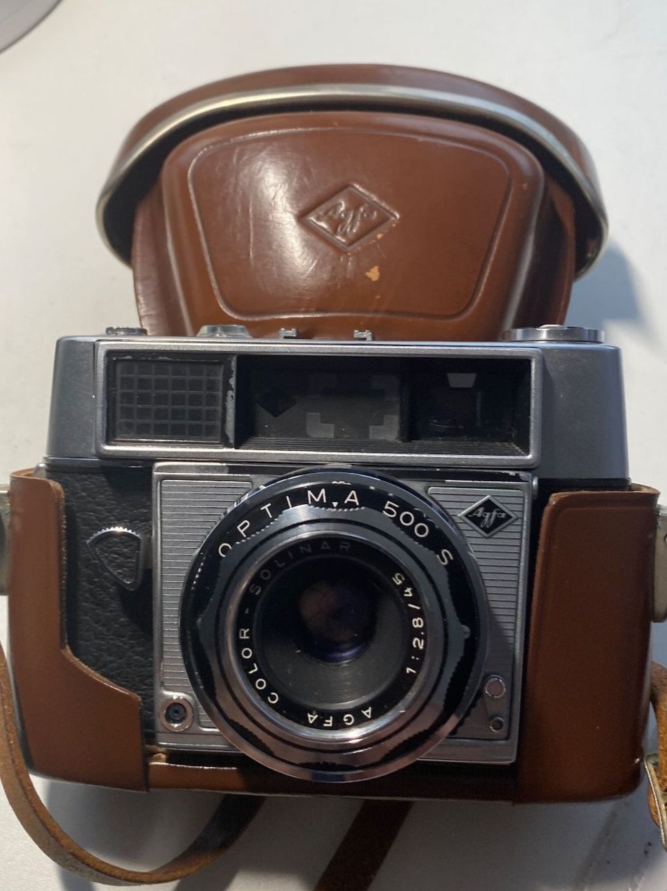 Agfa Kamera: Agfa Optima 500 S ab 1963 in brauner Ledertasche + plus – Gebraucht aus Abtwil SG von steph61 4