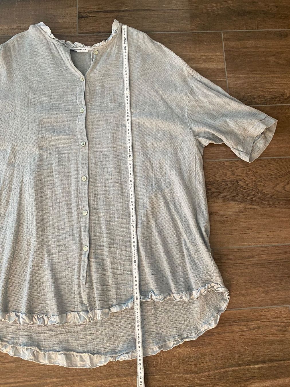 Blusen: New Collection lange Bluse hellgraublau Gr. XXL oversized – Neu (gemäss Beschreibung) aus Arlesheim von san_w9vr 6