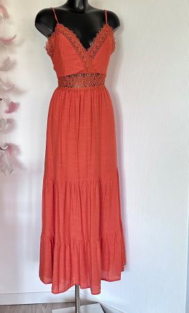 NEU 💜 Gr 40/42 L Rückenfreies Maxikleid Kleid