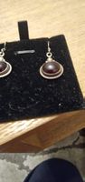Elegante Ohrringe mit rotem Stein, 925 Silber, Vintage Stil