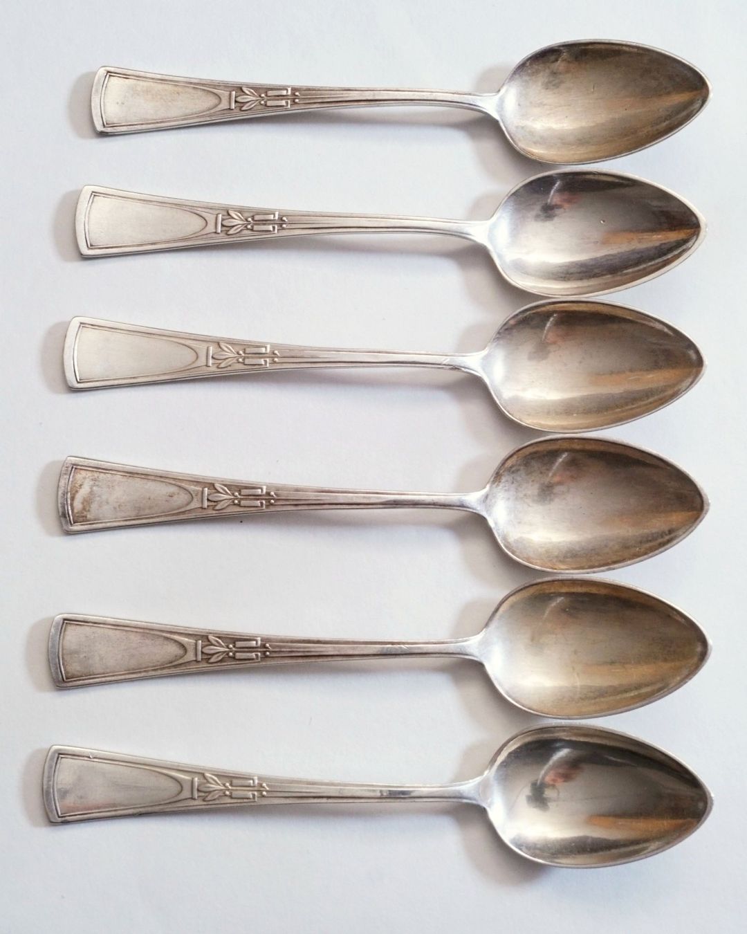 Cuillères: Sechs Teelöffel versilbert Art Deco – D'occasion à Flamatt par samowarow 2