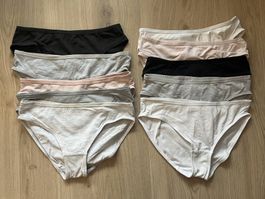 10 Slips, Unterhosen Gr 158/164 aus Baumwolle
