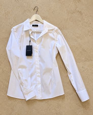 Massimo Dutti Damen Bluse weiss