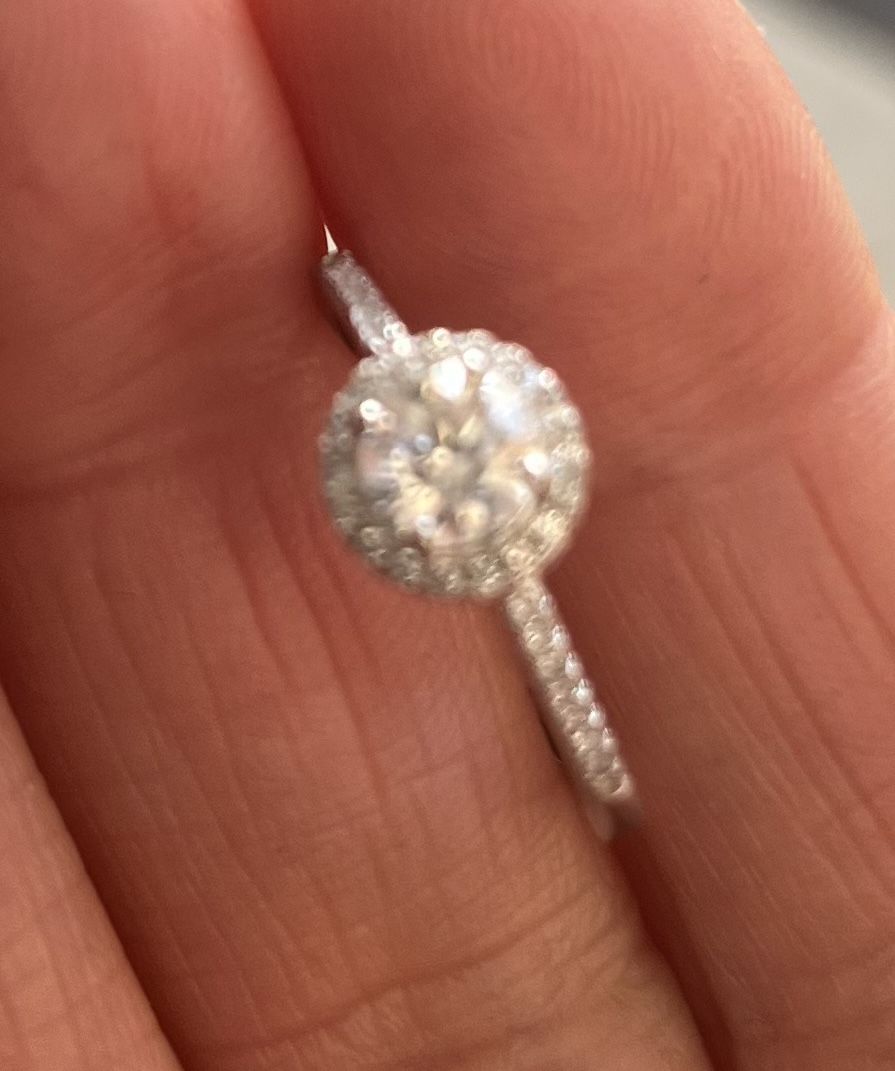 Anelli: Silber Ring mit Moissanit (5 mm) verstellbar – Nuovo e nell'imballaggio originale da Möhlin venduto da mil_h55x 2