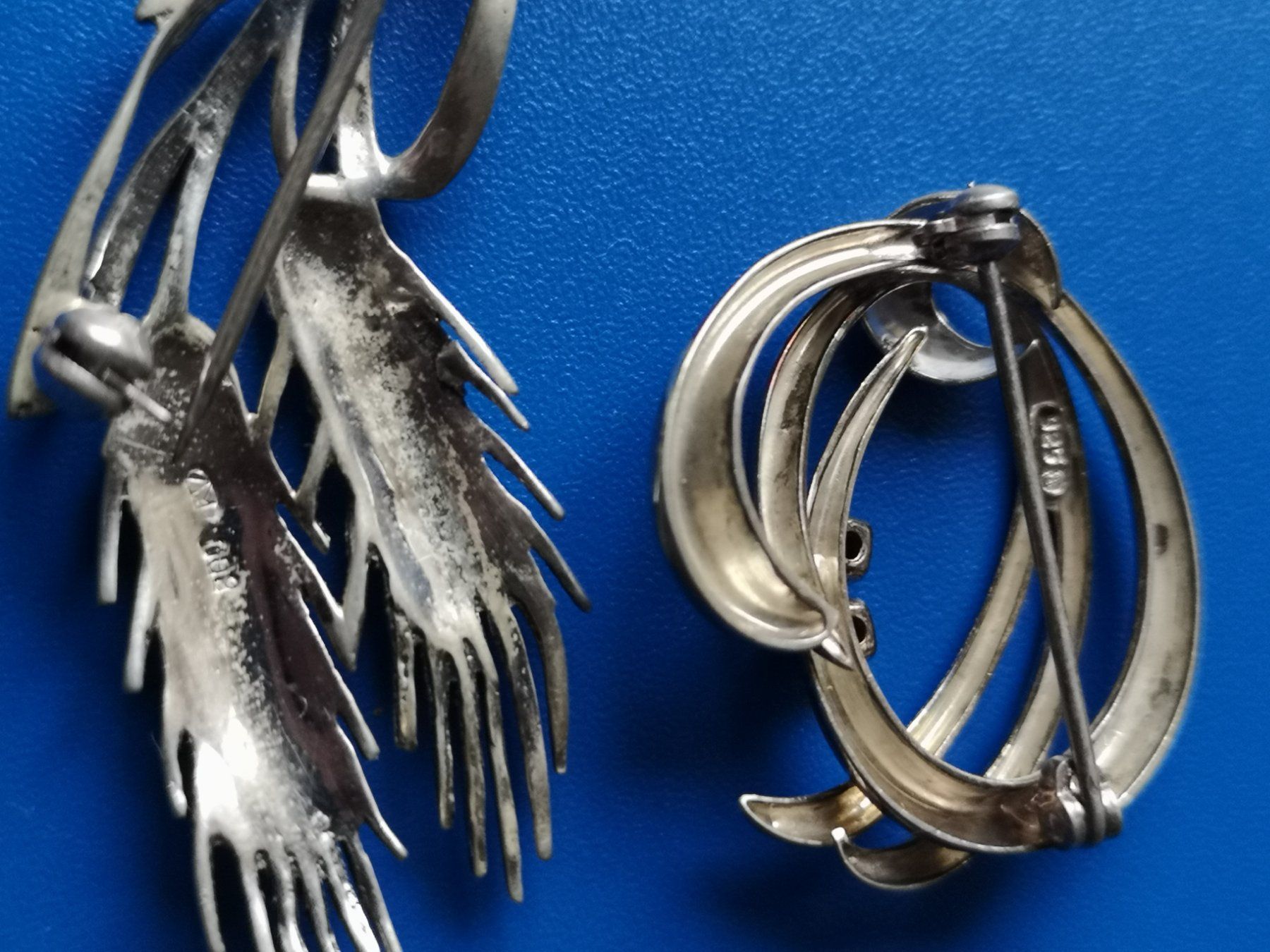 Spille & Fermagli: 2 Silber Brosche 800 & 925 – Usato da Schaffhausen venduto da Leveron13 1