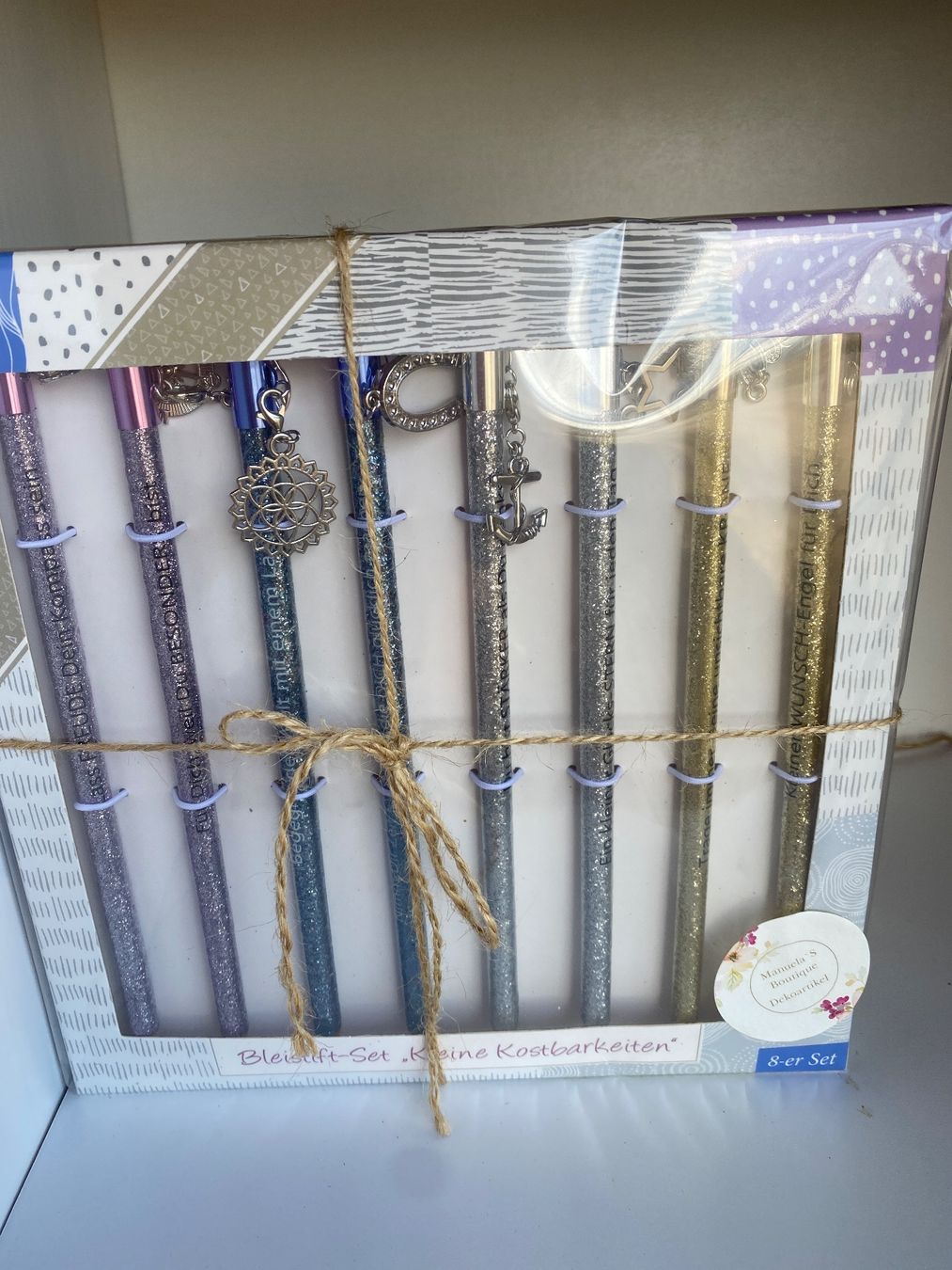 Matite, matite colorate & gessi: GESCHENKSET-GLITZER BLEISTIFTE &BOTSCHAFTEN – Nuovo e nell'imballaggio originale da Meienried venduto da ManuelaBoutique 1